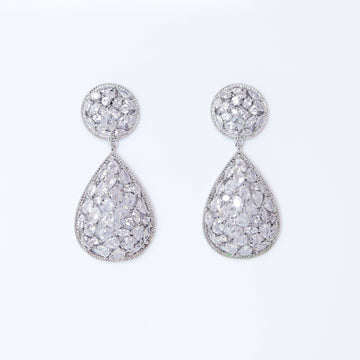 Swarovski Crystal Tear drop Galaxy Earrings, Bridal Jewelry, Bridal Earrings, Crystal Bridal Earrings, Statement Earrings Cz